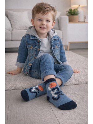Gigi Giyim Street Yazılı Havlu Erkek Çocuk Soket Çorap