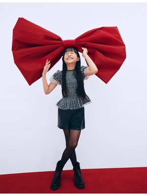 Marks & Spencer Suni Deri Şort Kız Çocuk İçin Regular Fit Siyah Renk Modern Tasarım