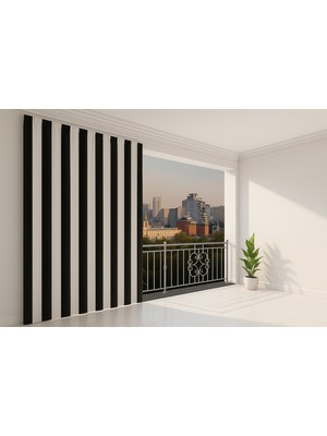 Taç Su Geçirmez Balkon Perdesi – Kornişli & Bağcıklı Branda En×boy Balkon Branda Perde
