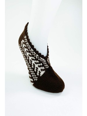 Kuzgun Ticaret El Örgüsü Kışlık Şık Kadın Yün Patik D8