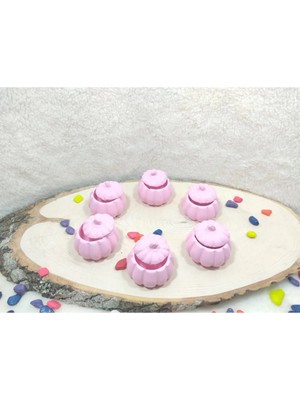 Beta Moda Hub Kahve Yanı Kabak Sunumluk 6lı Set Bebek Pembesi