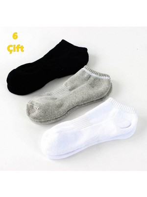 Unisex Tabanı Havlu Kısa, Patik, Bilek Çorap 6'çift