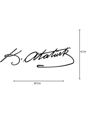 Beta Moda Hub Kemal Atatürk Imza Stickerı 20 cm