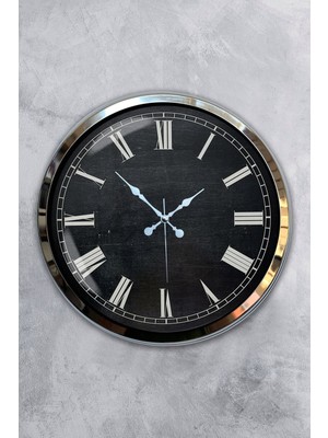 Kasva Concept 40 cm Krom Metal Mutfak Duvar Saati