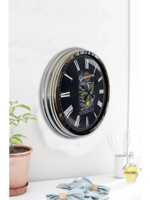 Kasva Concept Hediyelik 40 cm Krom Metal Kuşlu Duvar Saati