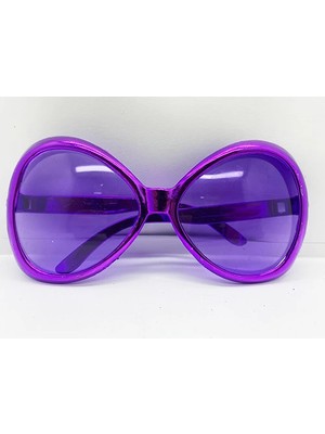 No 35 Moda Mor Renk Yeşilçam Nostalji 80LI Yıllar 90LI Yıllar Parti Gözlüğü  7X16 cm