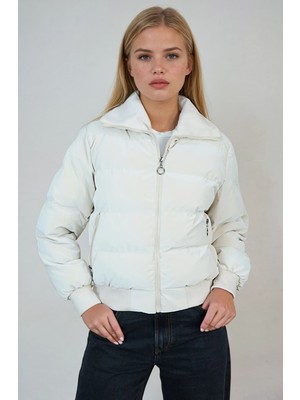 Ohepmoda Yaka Detaylı Kadın Şişme Mont