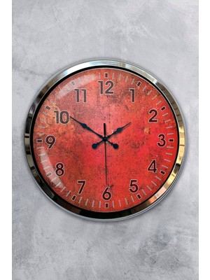 Kasva Concept 40 cm Krom Metal Siyah Romen Duvar Saati