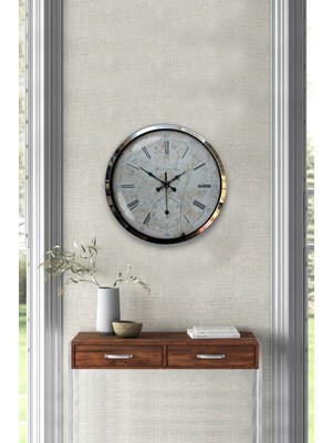 Kasva Concept 40 cm Krom Metal Mutfak Duvar Saati