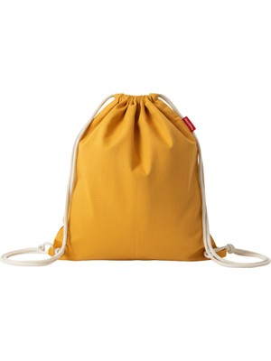 Baghashtag Baskısız Büzgülü Sarı Sırt Bez Çanta