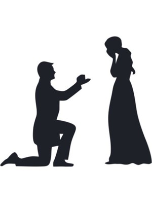 Beta Moda Hub Aşk Evlilik Teklifi Oto Sticker 30 x 24 cm