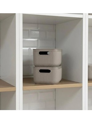 Milena Life 2,4 Lt Kapaklı Çok Amaçlı Saklama Kutusu – 2 Adet Plastik Düzenleyici Organizer