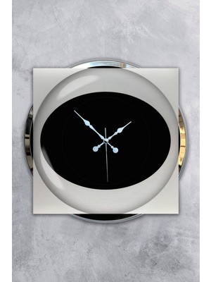 Kasva Concept Hediyelik 40 cm Krom Metal Eski Duvar Saati