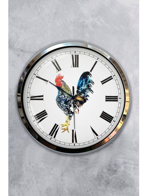 Kasva Concept 40 cm Krom Metal Gemi Kaptanı Duvar Saati