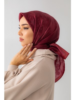 Silk Home Kadın Bordo Bulut Desen Parlak Shiny 75002-02