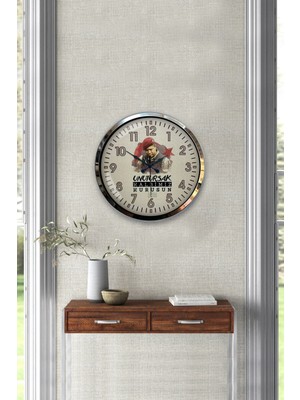 Kasva Concept 40 cm Krom Metal Güzellik Salonu Duvar Saati