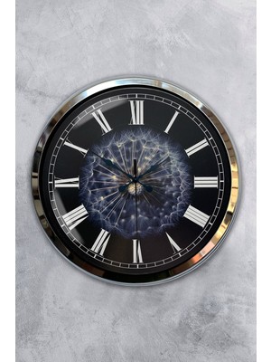 Kasva Concept 40 cm Krom Metal Yaprak Duvar Saati Hediyelik