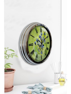Kasva Concept Hediyelik 40 cm Krom Metal Mevlana Duvar Saati