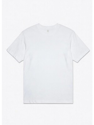 Oversize Düz Tişört %100 Pamuk 30/1 Penye Bisiklet Yaka