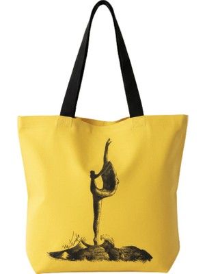 Baghashtag Bale Baskılı Sarı Bez Çanta