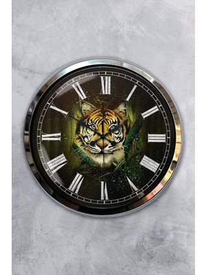 Kasva Concept Hediyelik 40 cm Krom Metal Home Swett Home Duvar Saati