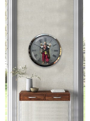 Kasva Concept Hediyelik 40 cm Krom Metal Mutfak Duvar Saati