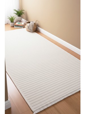 Yıkanabilir Pamuk Dokuma Kilim Doğal Kendinden Saçaklı Yolluk Kaymaz Tabanlı Halı