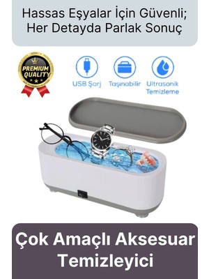 Svein Çok Fonksiyonlu Titreşimli USB Kablolu 5V Güçlü Aksesuar Takı Saat Gözlük Makyaj Temizleme Makinesi