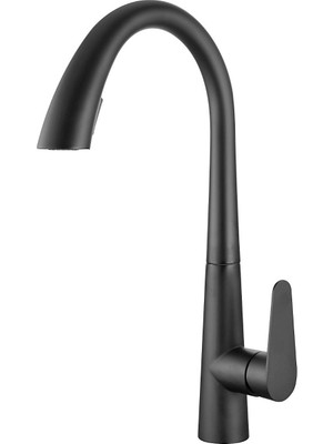 Yapıtaşı YT708 Meriva Siyah Gizli Spiralli Mutfak Evye Bataryası