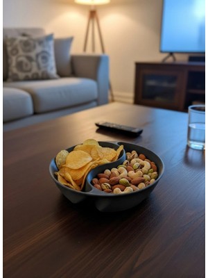 Marsilyan Gri Çerezlik 4’lü Set Şık Ve Minimal Masa Üstü Kullanım