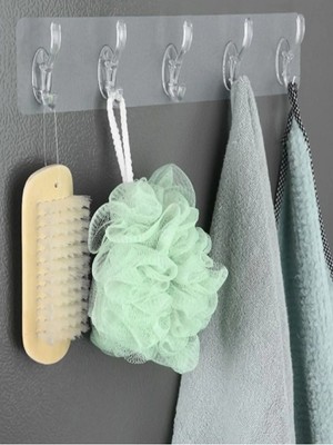 Ecovibe 5'li Mutfak Banyo Yatak Odası Dolap Düzenleyici Sağlam Kendinden Yapışkanlı Duvar Askısı