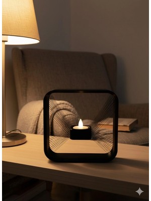 Marsilyan Kare Askılı Mumluk Duvara Asılan Şık Dekoratif Mumluk 16×16 Cm