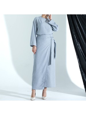 Miami Etek Bluz Takım -Eteği Bağlama Detaylı Takım