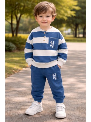 Deco Çizgi Desen Erkek Bebek Takım