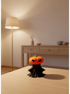 Marsilyan Balkabağı Figür 9cm Cadılar Bayramı Dekoratif Biblo