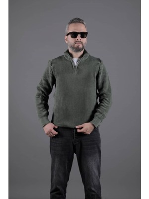 Ohepmoda Yarım Fermuarlı Kalın Erkek Kazak