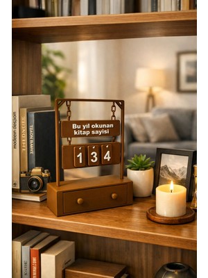 Novatech İnovasyon Kitap Okuma Sayacı Dekoratif Masa Üstü Aksesuar Ev Dekorasyonu Hediye Alternatifi