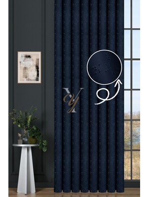 Yunilla Kenzo Fon Perde V-775 Koyu Mavi