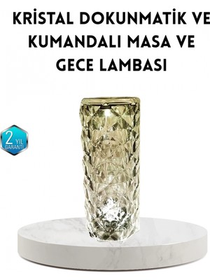 Marsilyan Kristal Rgb LED Masa Lambası – Renkli Kumandalı Işık, Dekoratif ve Enerji Tasarruflu