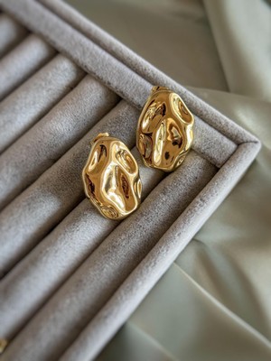 Aurah Gold Plaka Küpe