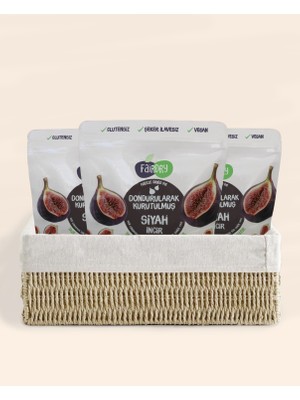 Fair Dry Siyah Incir Sepeti, Dilim, Freeze Dried, Dondurularak Kurutulmuş, Meyve Kurusu, Katkısız, Çıtır Meyve Cipsi
