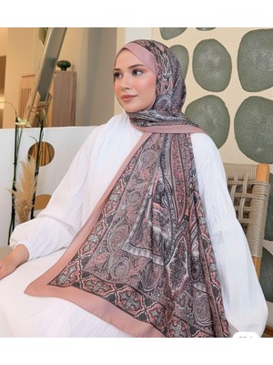 Revam Collection Retro Desen Pamuk Şal Sütlü Kahve