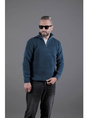 Ohepmoda Yarım Fermuarlı Kalın Erkek Kazak