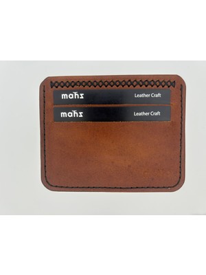 Mahz Yol Serisi El Yapımı Minimal Kartlık Hakiki Deri – Kahve