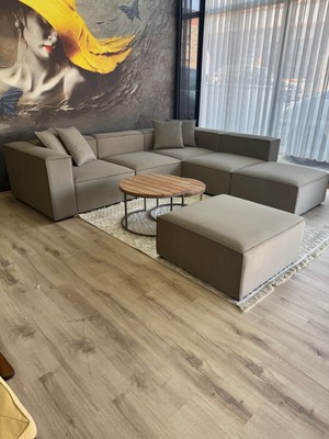 Erduran Mobilya Angelo 6 Modül Zero 05 Leke Tutmaz Kumaş Köşe Koltuk Takımı