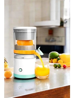 No 35 Moda Katı Meyve Sıkacağı Taşınabilir USB Şarjlı Pratik Paslanmaz Çelik Bıçaklı