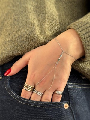 Aurah Silver Renkli Taşlı Şahmeran