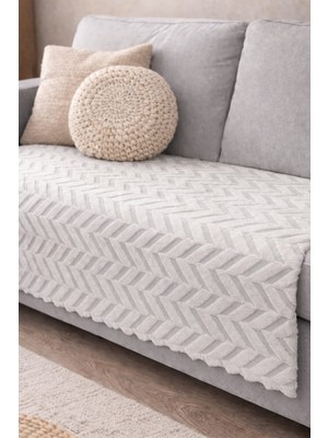 Dede Ev Tekstil Kaymaz Taban Süngerli Yumuşak Welsoft Koltuk Şalı Örtüsü 170 x 210 Ebat ( 1 Adet )