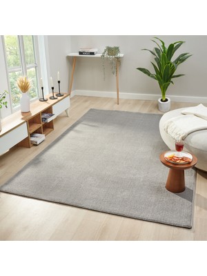 Halımax Seyran Halı Bali 4500 Gri Yumuşak Dokulu Halı Salon Mutfak Koridor Yolluk Dokuma Makine Halısı