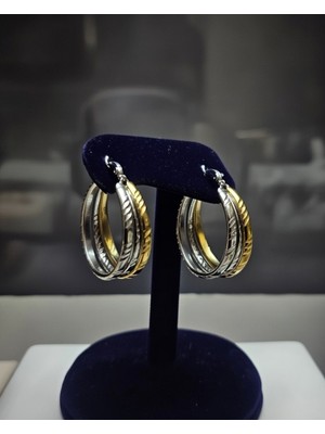 Jadem Gold Paslanmaz Çelik Burgu Küpe